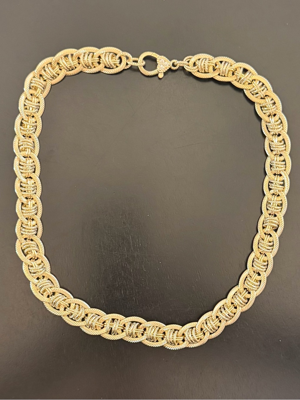 Judith Ripka Verona 14K Gold Clad Sterling Silver Statement Necklace, 20”